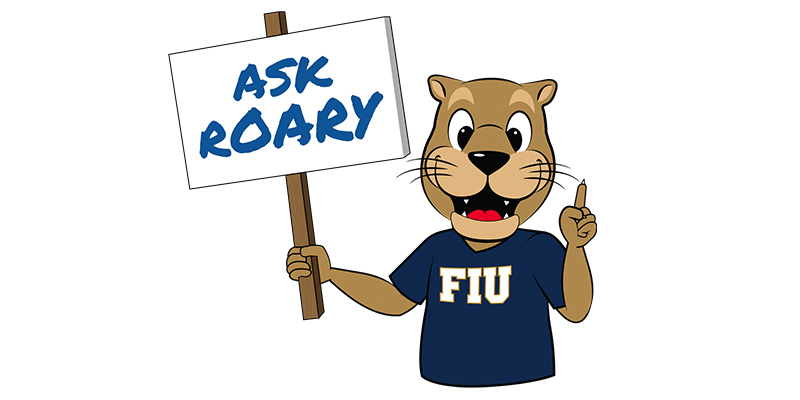 Cartoon rendering of Roary from FIU