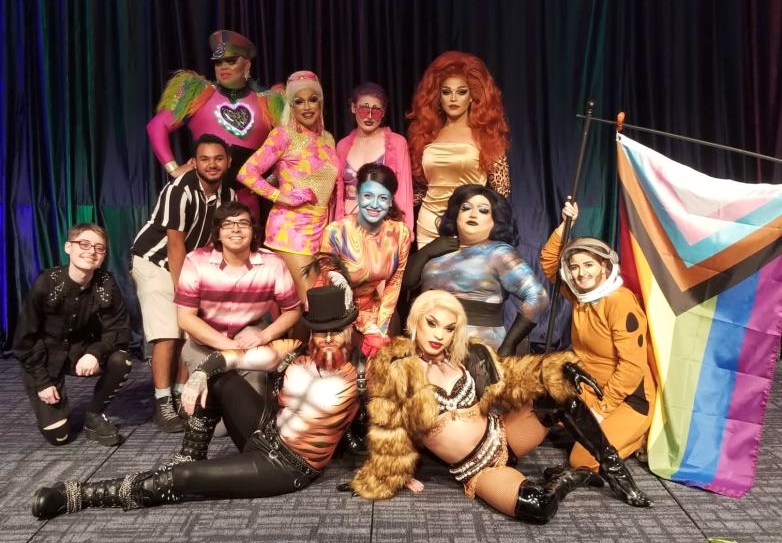 Drag artists pose after 2023 Drag Show