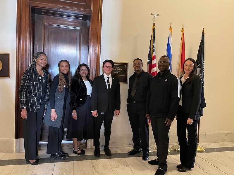 Students from TRIO FIU participated in the Washington, D.C. Fly-In, visiting the office of Senator Marco Rubio.